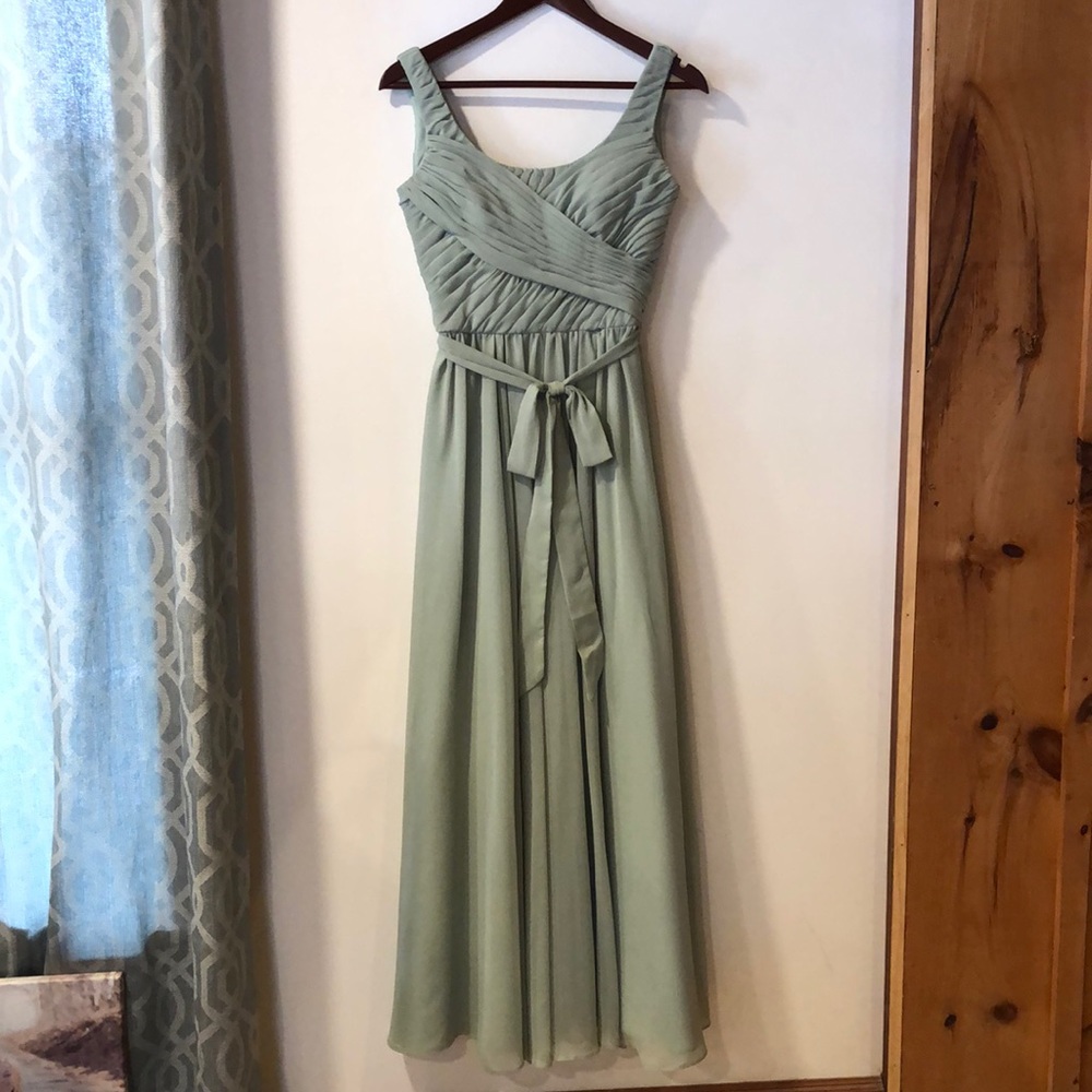 Sage green bridesmaid dress